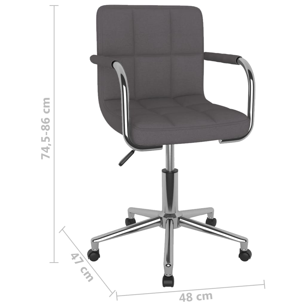 Otočná Jídelní Židle Taupe Textil