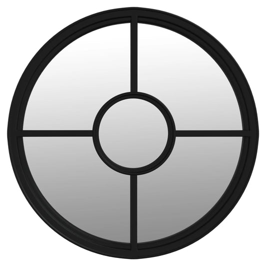 Zrcadlo Černé Železo Kulaté Do Interiéru