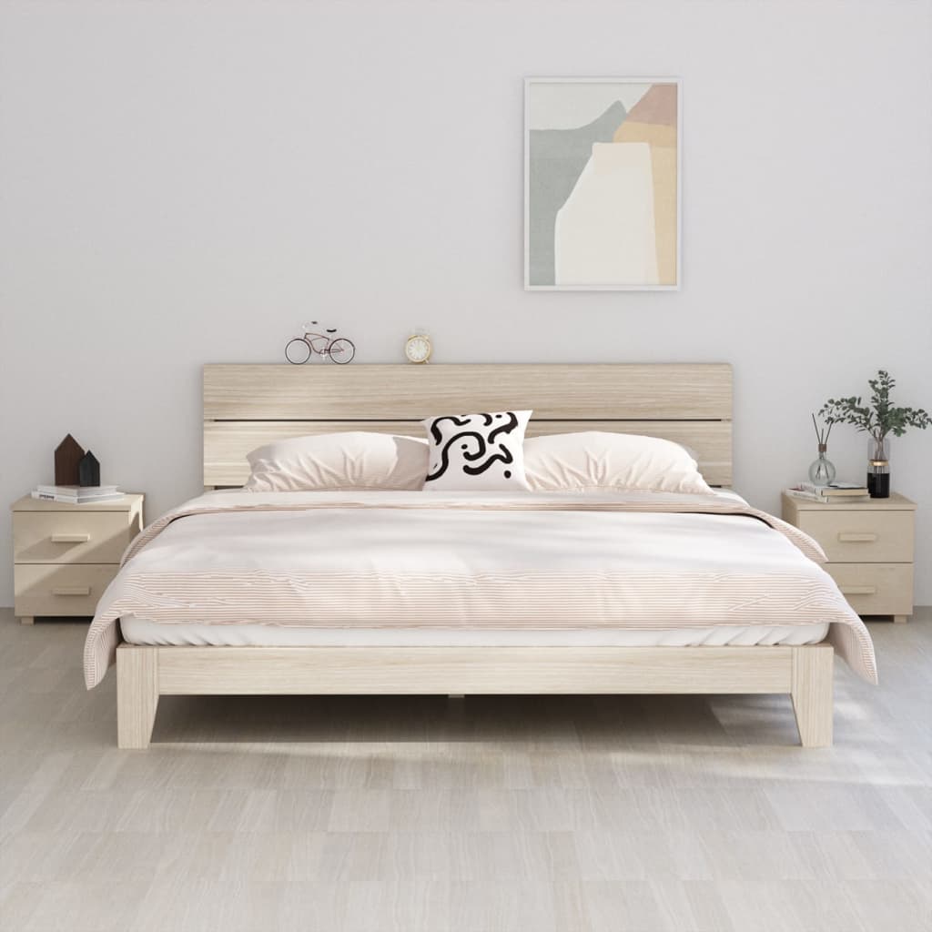 Noční Stolek Hamar Světle Šedý 40X35X44,5 Cm Masivní Borovice