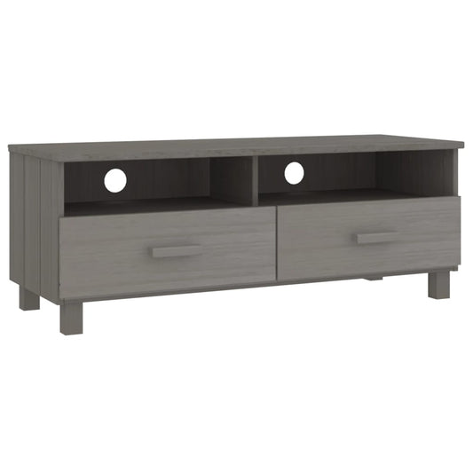 Tv Stolek Hamar Světle Šedý 106 X 40 X 40 Cm Masivní Borovice