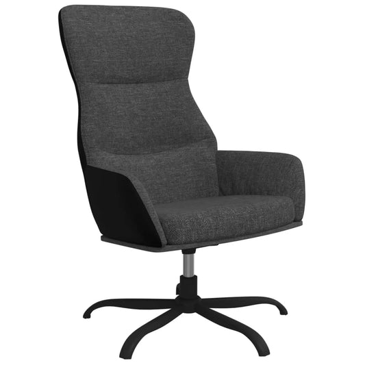 Relaxační Křeslo Tmavě Šedé Textil