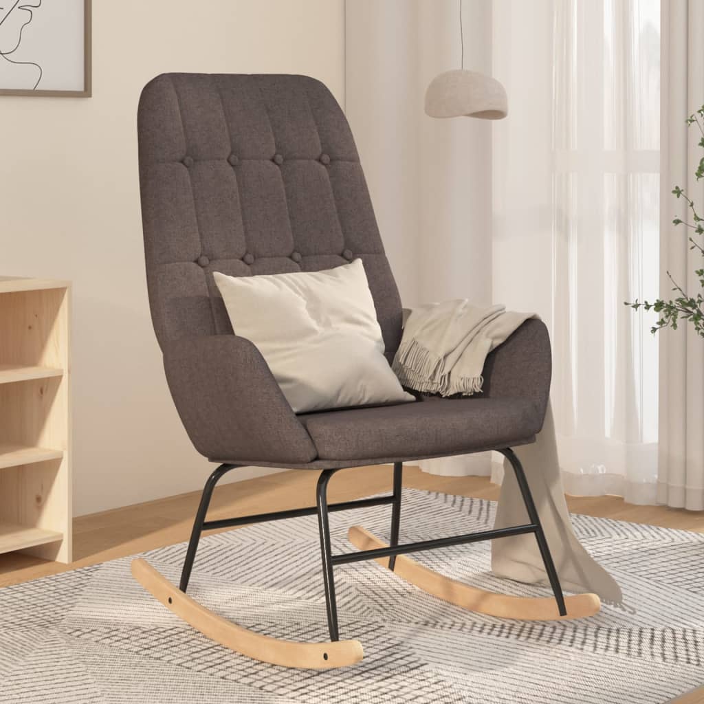 Houpací Křeslo Černé Textil