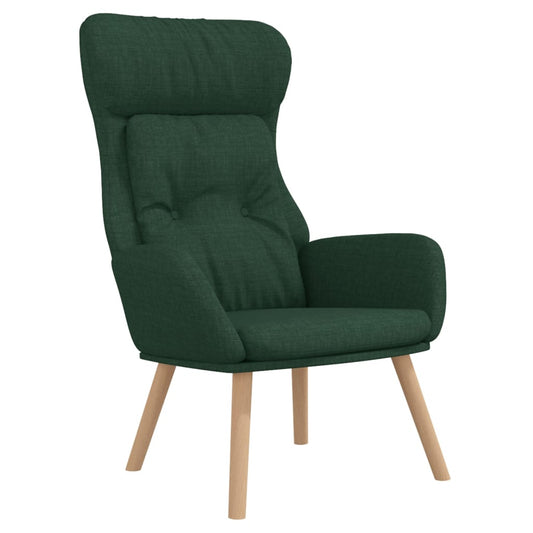 Relaxační Křeslo Tmavě Zelené Textil