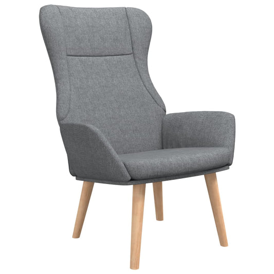 Relaxační Křeslo Světle Šedé Textil