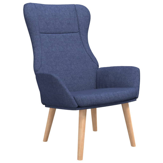 Relaxační Křeslo Modré Textil