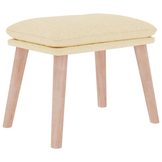 Podnožka Krémová 45 X 29,5 X 35 Cm Textil