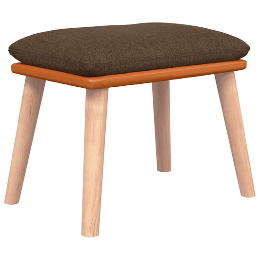 Podnožka Hnědá 45X29,5X35 Cm Textil A Umělá Kůže