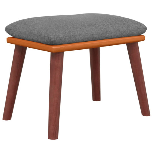 Podnožka Světle Šedá 45X29,5X35 Cm Textil A Umělá Kůže