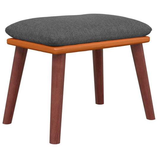 Podnožka Tmavě Šedá 45X29,5X35 Cm Textil A Umělá Kůže