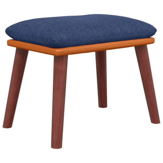 Podnožka Modrá 45X29,5X35 Cm Textil A Umělá Kůže