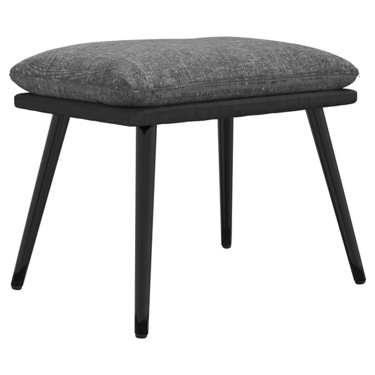 Podnožka Světle Šedá 45X29,5X35 Cm Textil A Umělá Kůže