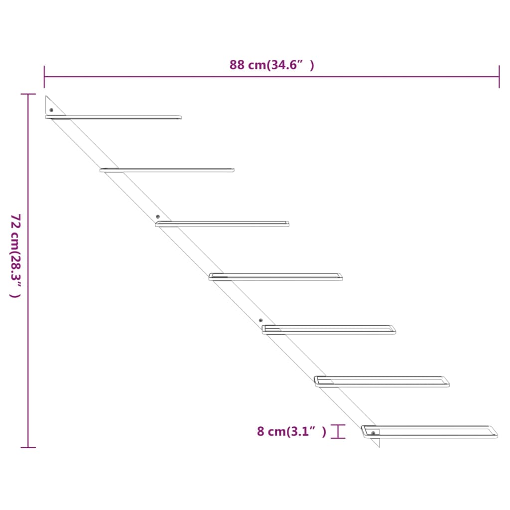 Nástěnný Stojan Na Víno Na 7 Lahví Zlatý Kov