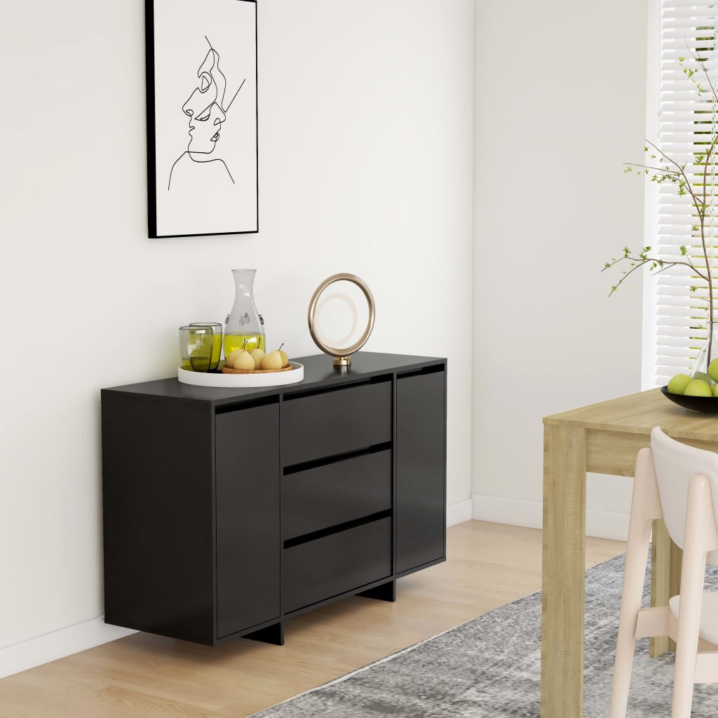 Příborník Se 3 Zásuvkami Betonově Šedý 120X41X75 Cm Kompozit