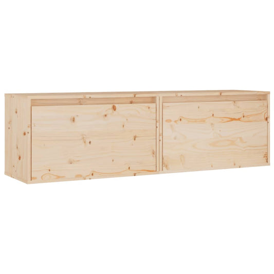 Nástěnné Skříňky 2 Ks 60 X 30 X 35 Cm Masivní Borové Dřevo
