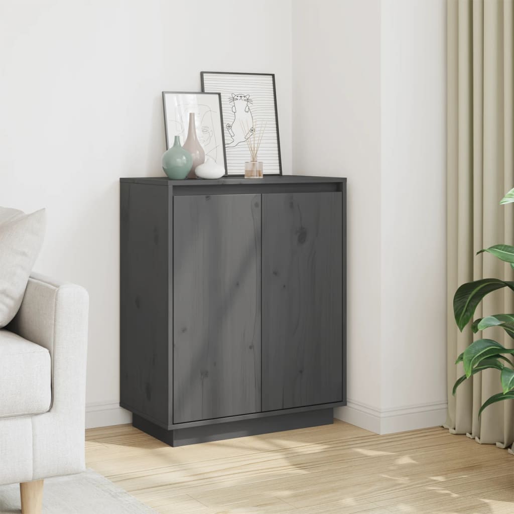 Příborník Bílý 60 X 34 X 75 Cm Masivní Borové Dřevo