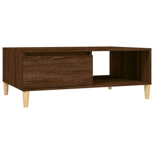 Konferenční Stolek Hnědý Dub 90 X 60 X 35 Cm Kompozitní Dřevo