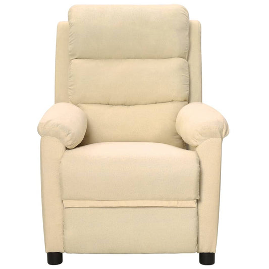 Polohovací Křeslo Krémové Textil