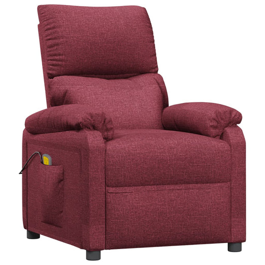 Masážní Křeslo Vínové Textil