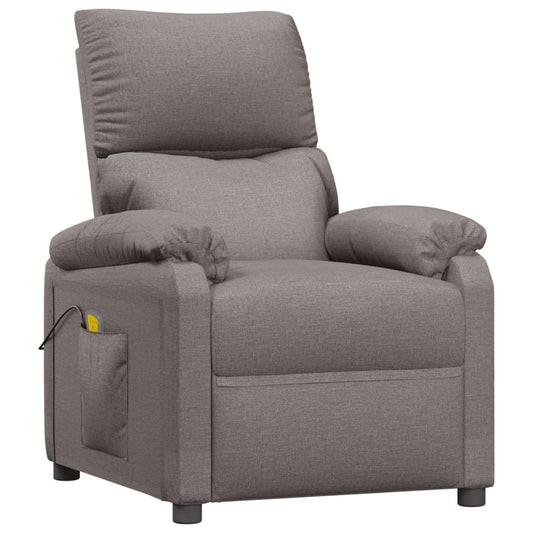 Masážní Křeslo Taupe Textil
