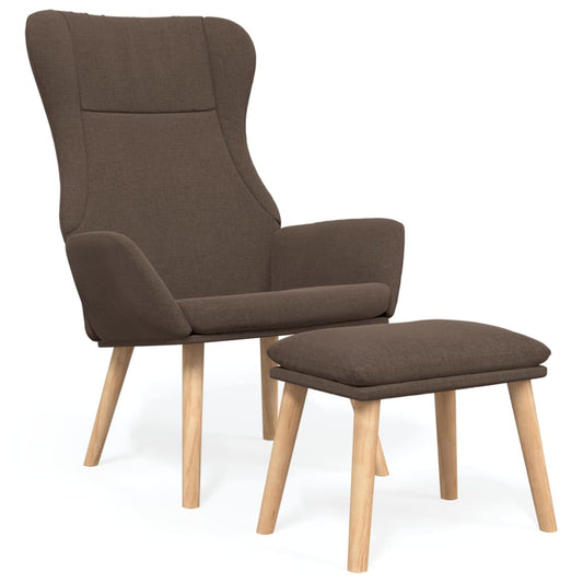 Relaxační Křeslo S Podnožkou Taupe Textil