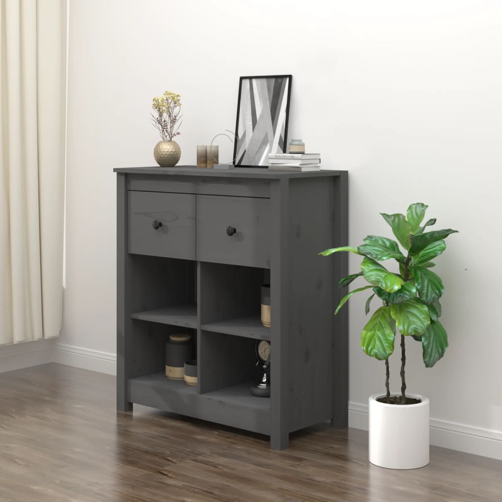 Příborník Medově Hnědý 70 X 35 X 80 Cm Masivní Borové Dřevo
