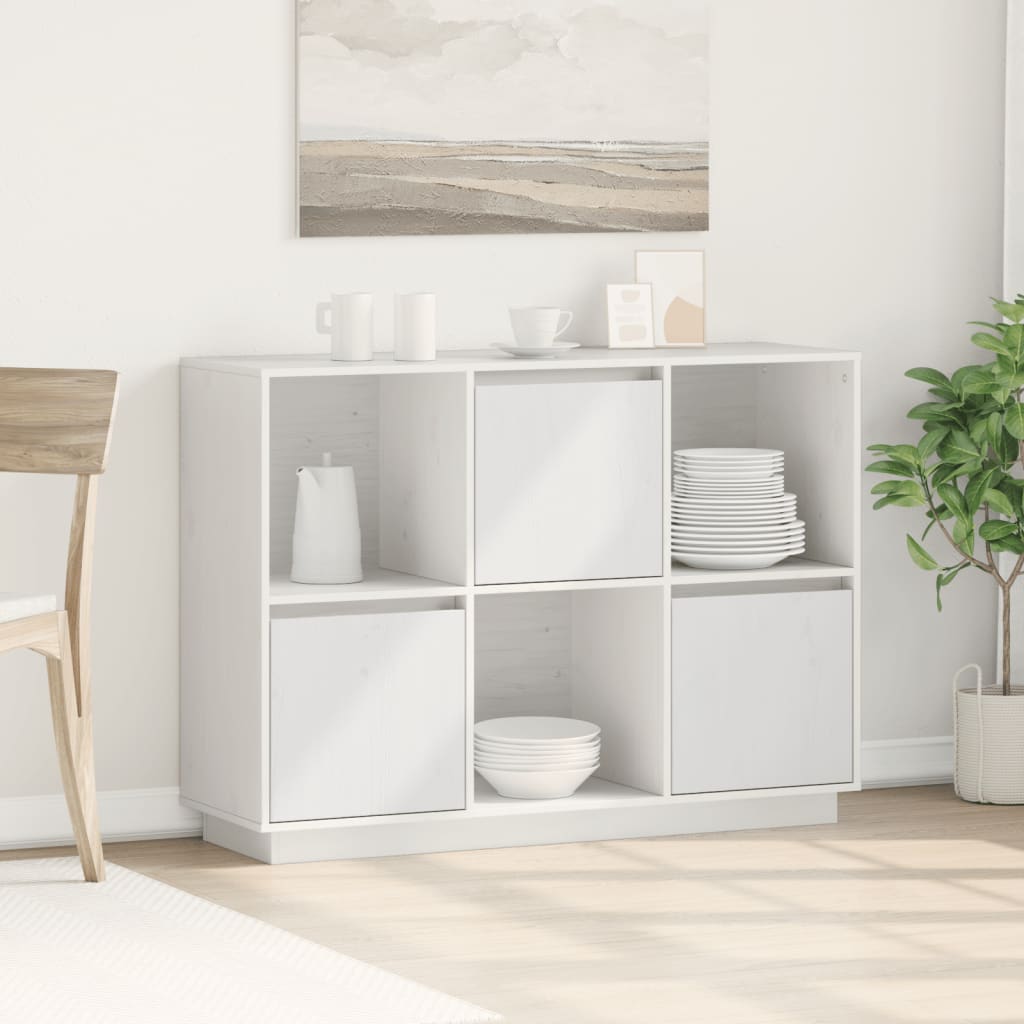 Příborník Medově Hnědý 110,5 X 35 X 80 Cm Masivní Borové Dřevo