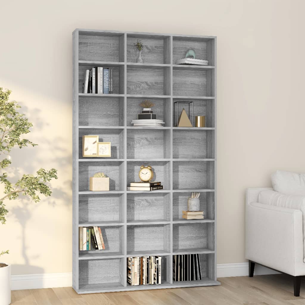 Skříňka Na Cd Betonově Šedá 100 X 23 X 89,5 Cm Kompozitní Dřevo