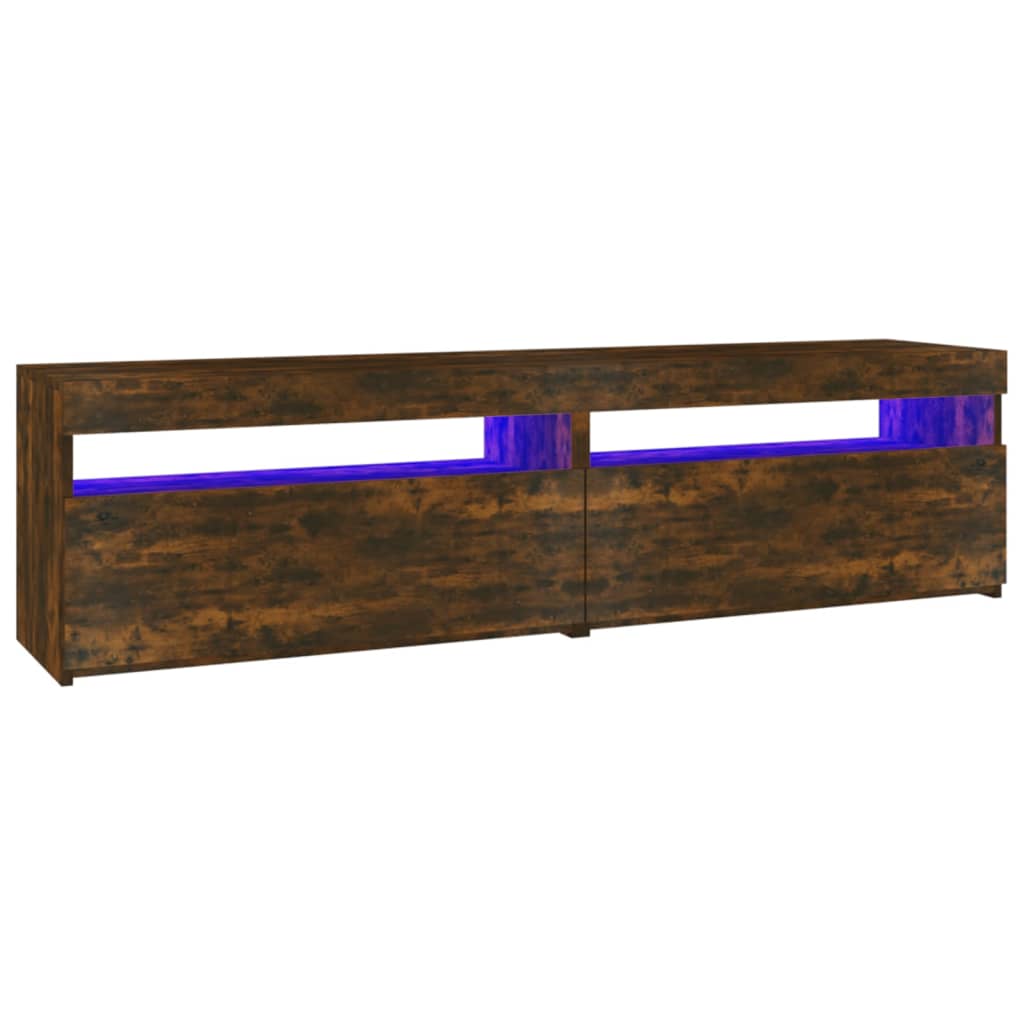Tv Skříňky S Led Osvětlením 2 Ks Kouřový Dub 75 X 35 X 40 Cm