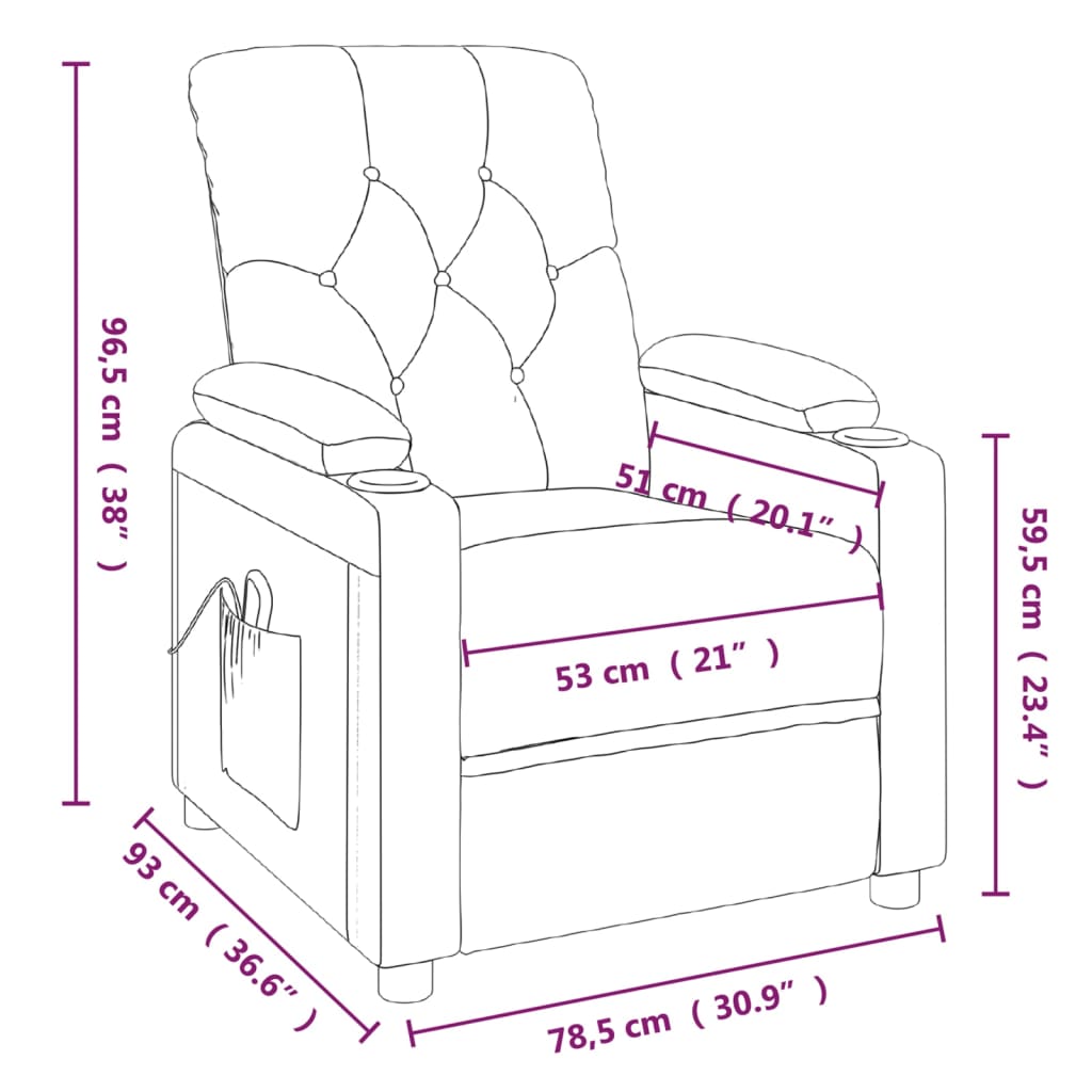 Elektrické Polohovací Křeslo Tmavě Hnědé Textil