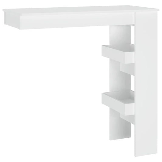 Nástěnný Barový Stolek Bílý 102X45X103,5 Cm Kompozitní Dřevo