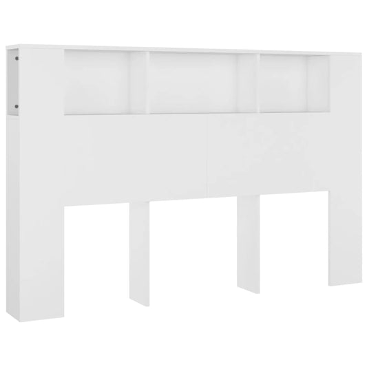 Čelo Postele S Úložným Prostorem Bílé 160 X 18,5 X 104,5 Cm