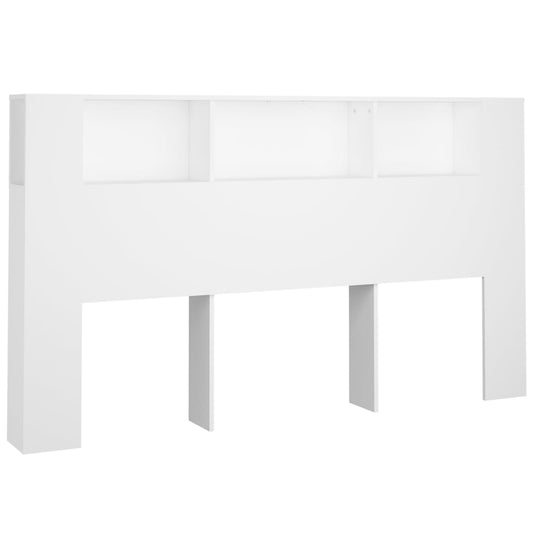 Čelo Postele S Úložným Prostorem Bílé 180 X 18,5 X 104,5 Cm