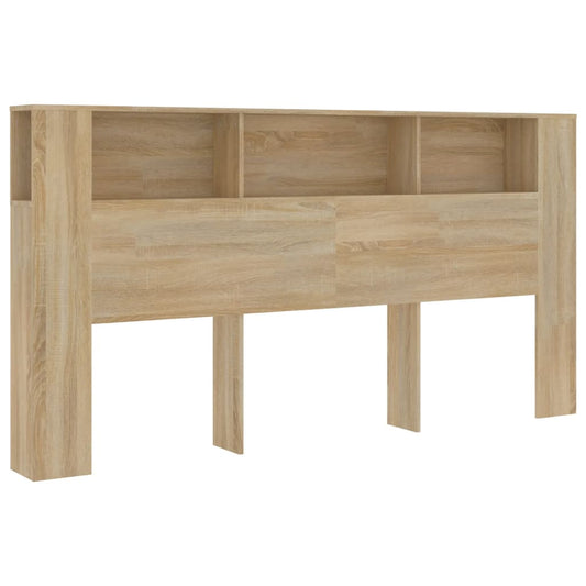 Čelo Postele S Úložným Prostorem Dub Sonoma 200X18,5X104,5 Cm