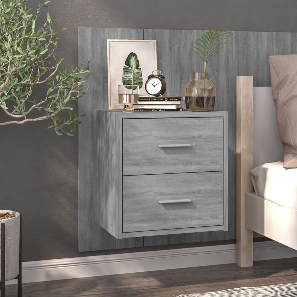 Nástěnný Noční Stolek Bílý S Vysokým Leskem