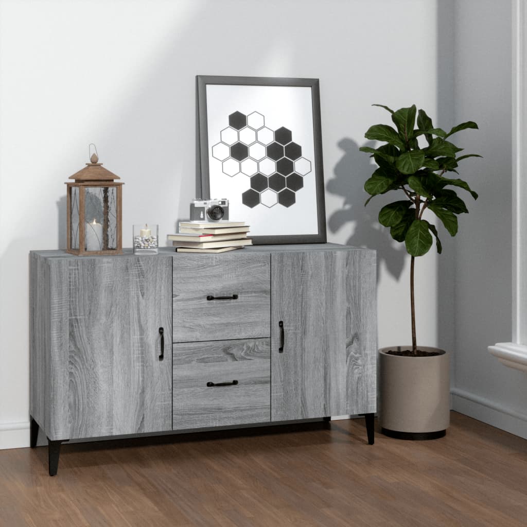 Příborník Betonově Šedý 100 X 36 X 60 Cm Kompozitní Dřevo
