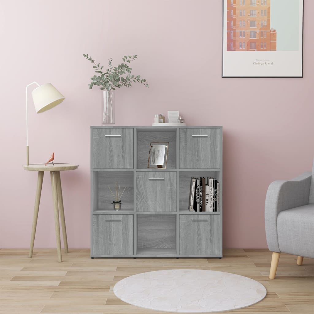 Knihovna Černá 90 X 30 X 90 Cm Kompozitní Dřevo