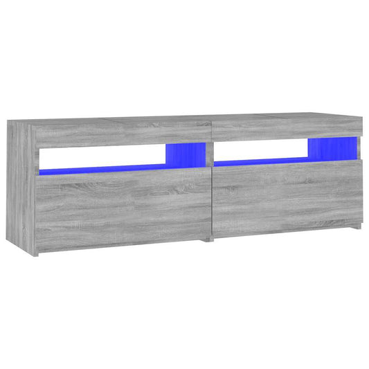 Tv Skříňka S Led Osvětlením Šedá Sonoma 120 X 35 X 40 Cm