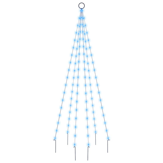 Vánoční Stromek Na Stožár 108 Modrých Led Diod 180 Cm Modrá