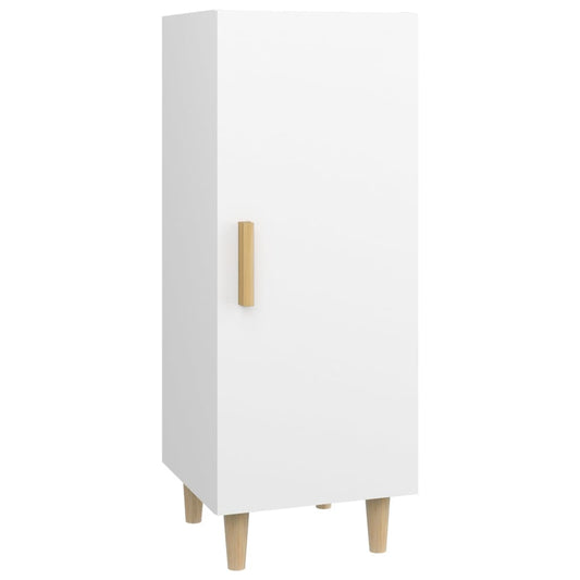 Příborník Bílý 34,5 X 34 X 90 Cm Kompozitní Dřevo