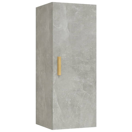 Nástěnná Skříňka Betonově Šedá 34,5X34X90 Cm Kompozitní Dřevo