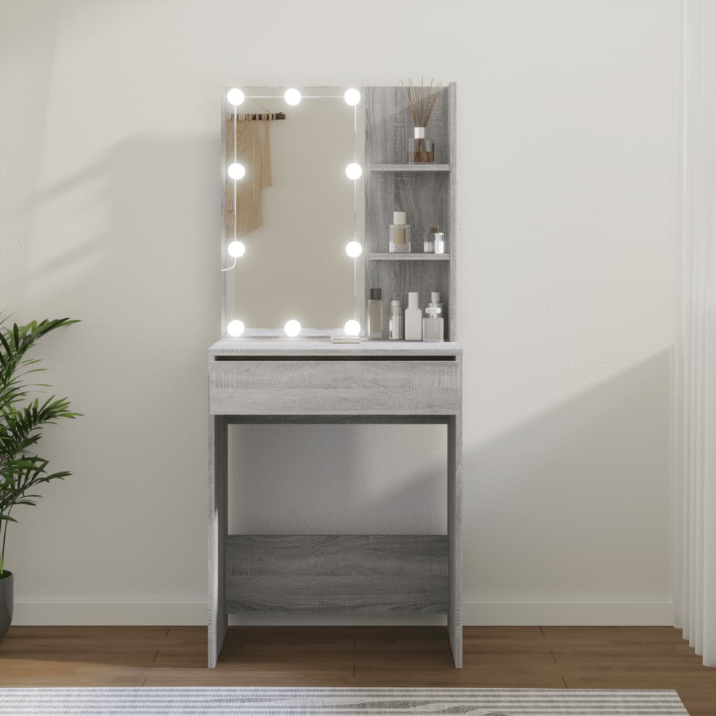 Toaletní Stolek S Led 60 X 40 X 140 Cm