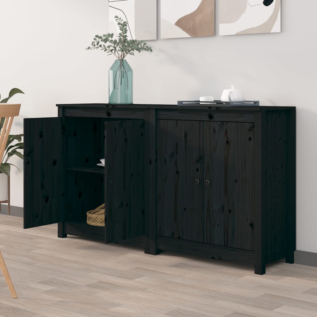 Příborníky 2 Ks 70 X 35 X 80 Cm Masivní Borové Dřevo