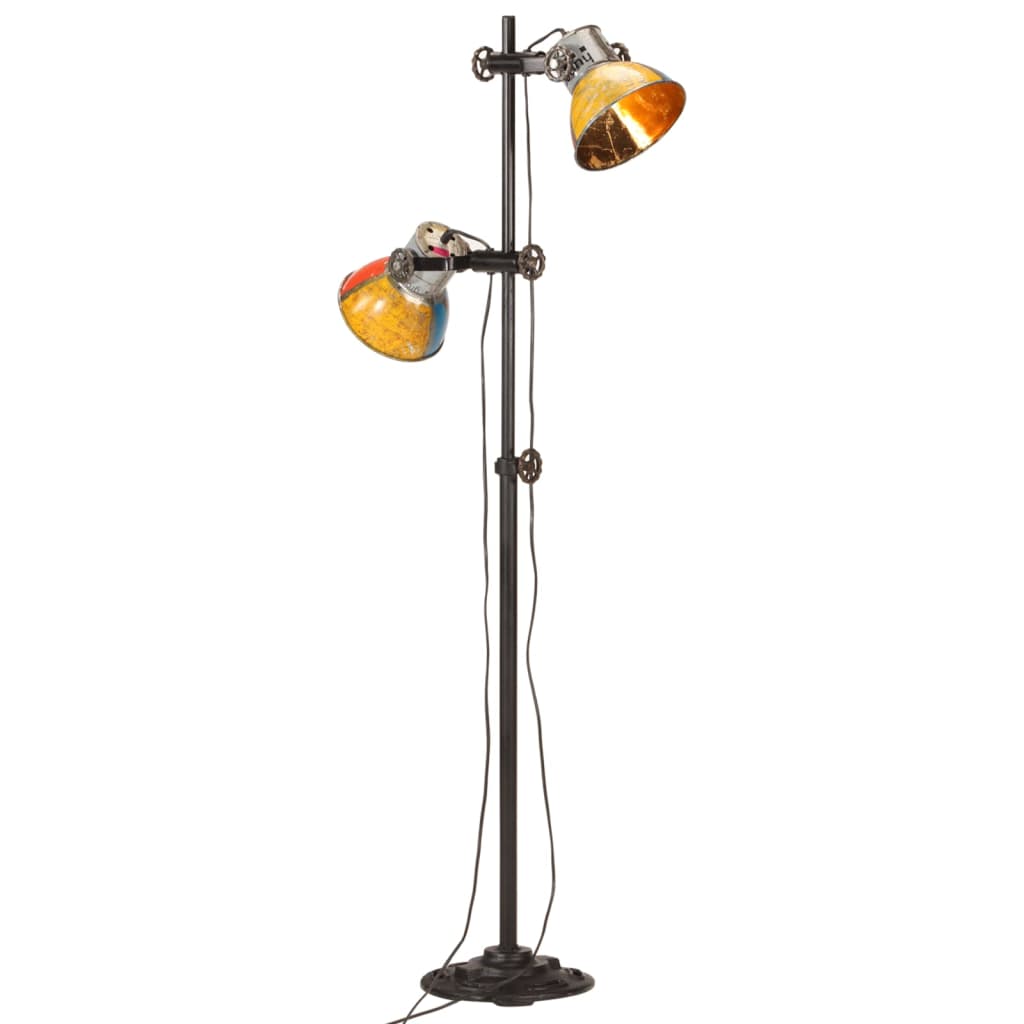 Podlahová Lampa Se 2 Svítidly E27 Litina