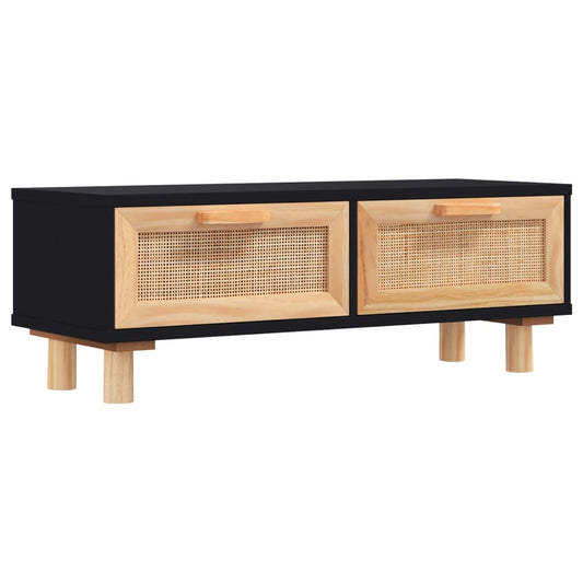 Konferenční Stolek Černý 80X40X30 Cm Kompozitní A Borové Dřevo