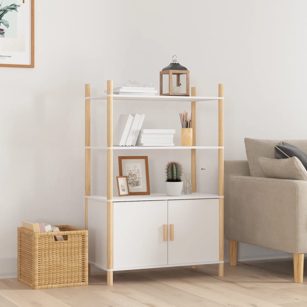 Skříň Highboard 80 X 40 X 121 Cm Kompozitní Dřevo