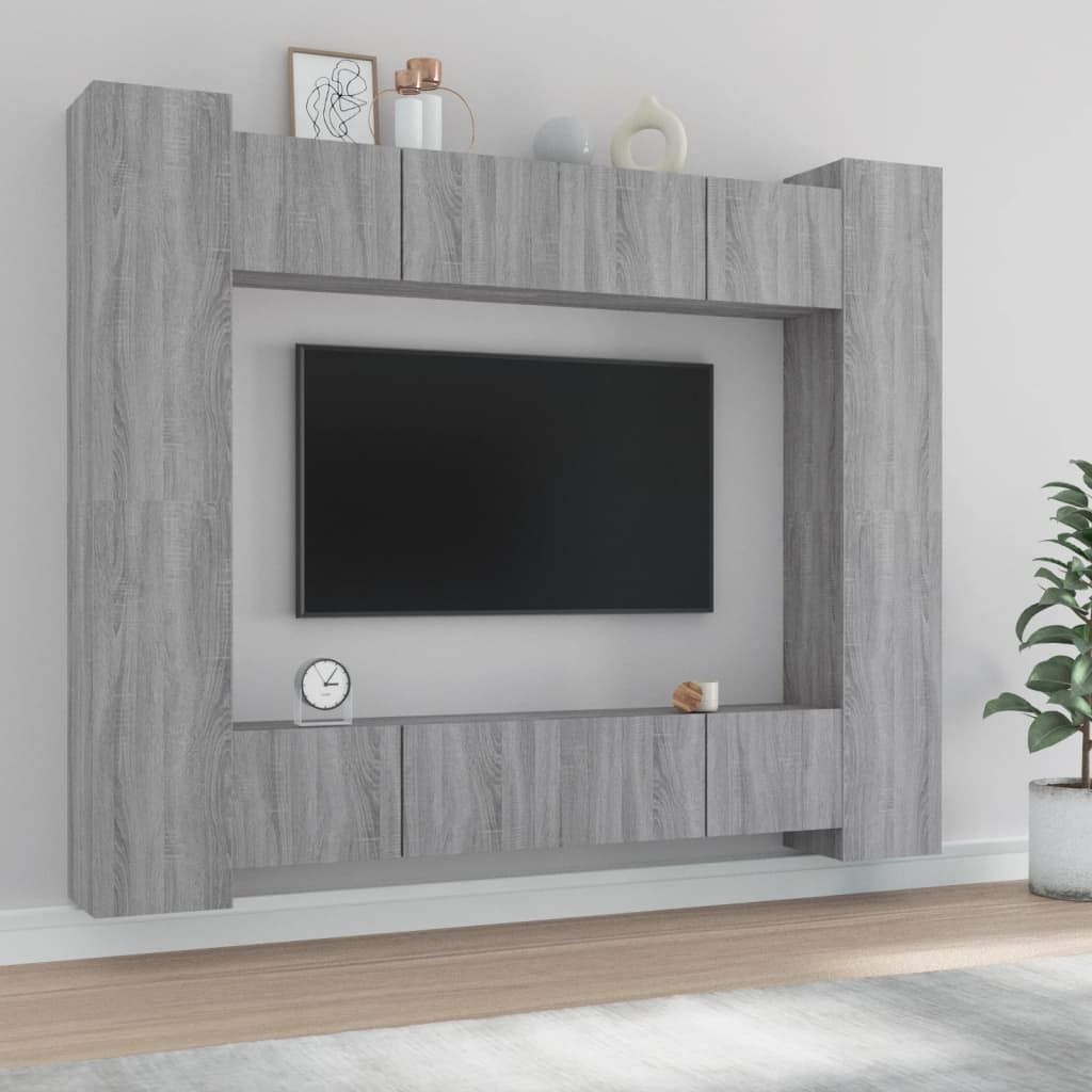 8Dílný Set Tv Skříněk Kompozitní Dřevo