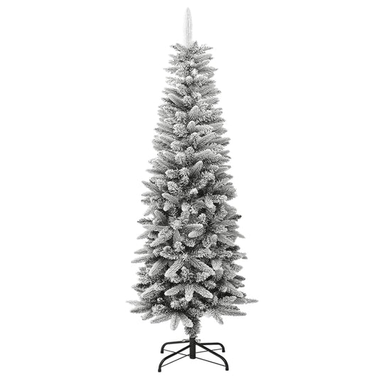 Umělý Úzký Vánoční Stromek Zasněžený 150 Cm Pvc A Pe