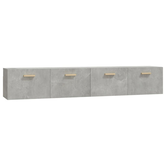Nástěnné Skříňky 2 Ks Betonově Šedé 100X36,5X35 Cm Kompozit