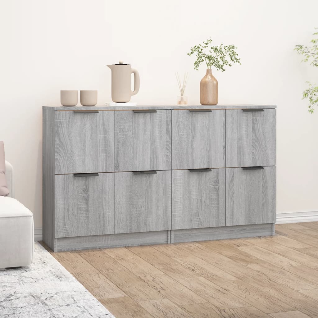 Příborníky 2 Ks Betonově Šedé 60 X 30 X 70 Cm Kompozitní Dřevo