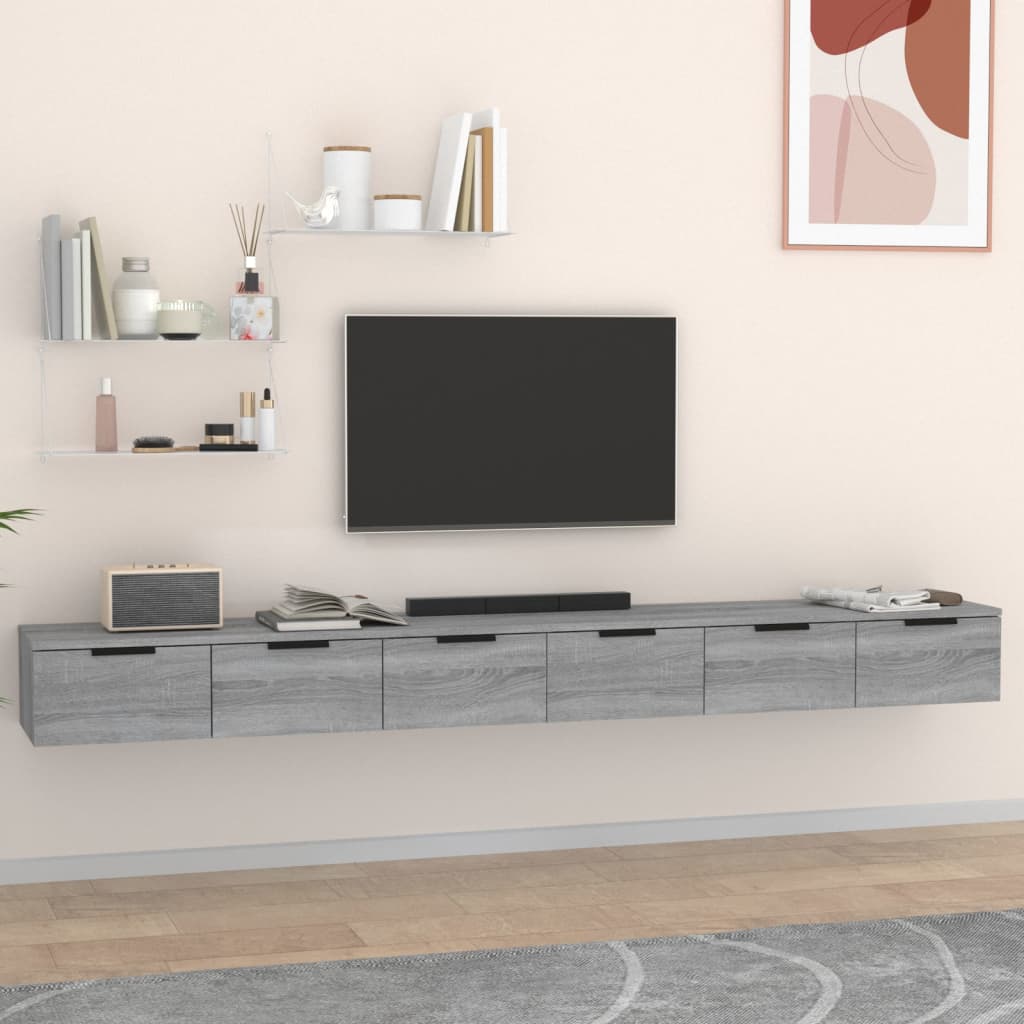 Nástěnné Skříňky 2 Ks Bílé 102 X 30 X 20 Cm Kompozitní Dřevo